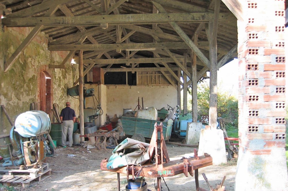 Covered terrace before renovation