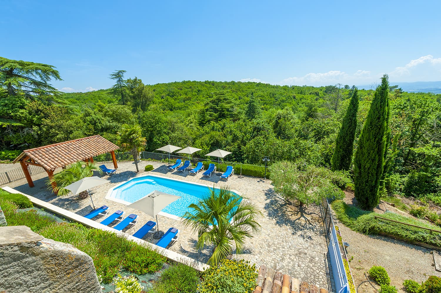 View of the countryside from Domaine de Nérige